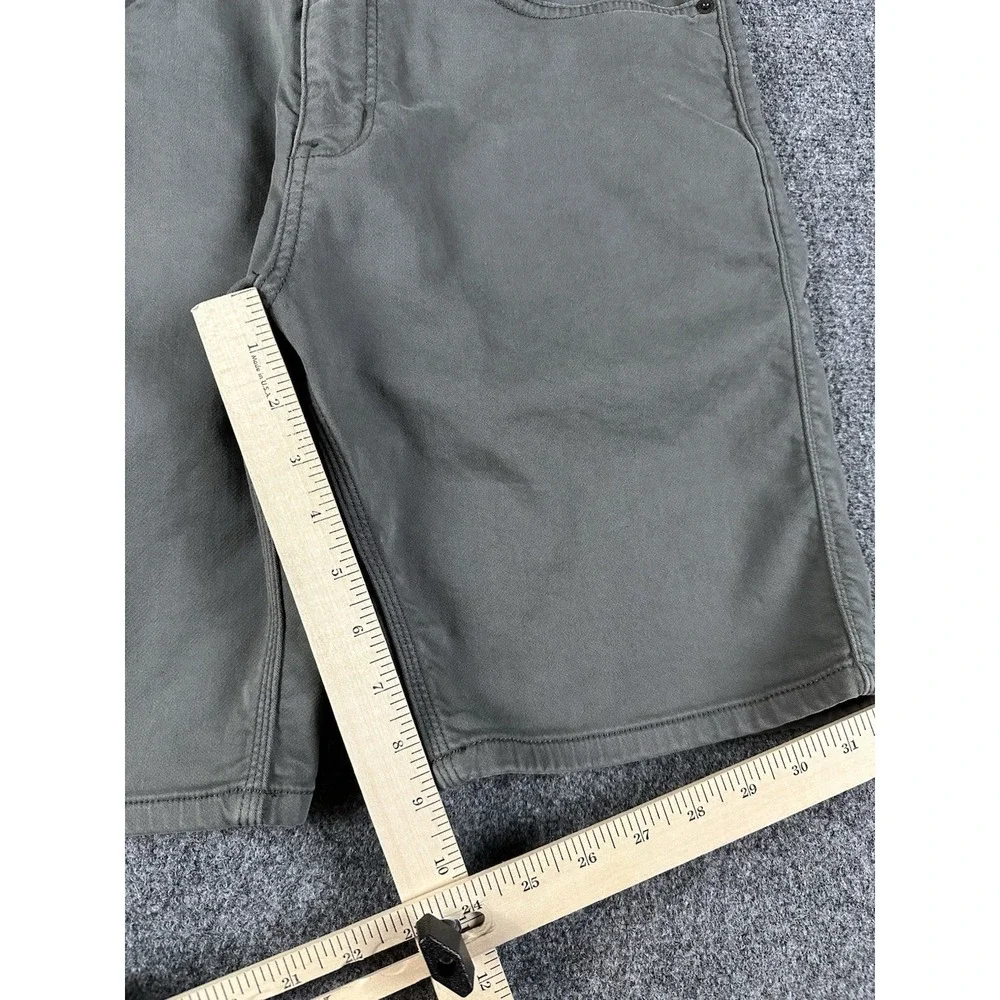 DU/ER N2X Slim Fit Shorts Mens Size 33X10* Gray/aGreen 5-Pocket MSNS1011